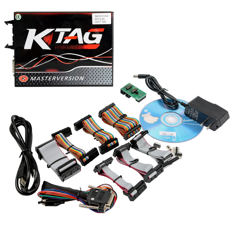 V2.23 KTAG EU Online Version Firmware V7.020 K-TAG Master with Red PCB No Tokens Limitation Free Shipping by DHL
