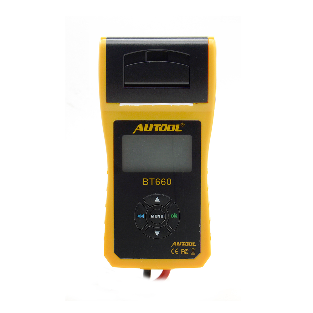 Multi-language AUTOOL BT660 Battery Tester Built-in Thermal Printer BT-660 Battery Tester