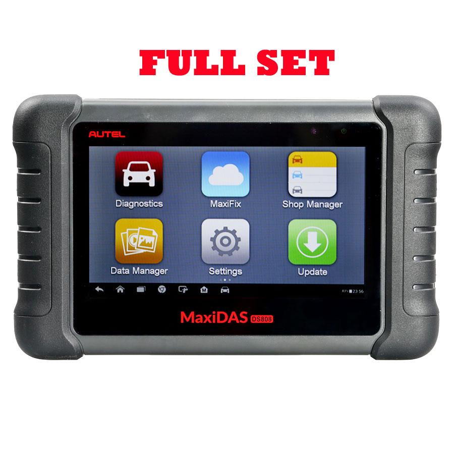 Latest AUTEL MaxiDAS DS808 Kit Android Tablet Diagnostic Tool Full Set Supports Online Update with Injector Coding/Key Coding